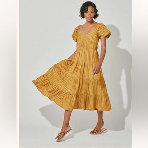 Kailani Midi Dress in Goldie